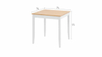Кухонный стол  -  аналог IKEA /ЛЫМ/ ИКЕА, 74x74см, белый/светло-коричневый