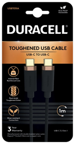 Кабель Duracell USB TypeC (M) черный