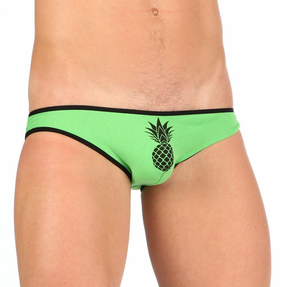 Мужские мини-слипы с черной окантовкой Pineapple (Размер: XL) (Цвет: оранжевый)