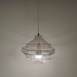 Светильник подвесной Vinger, Ø34х35 см, бежевый