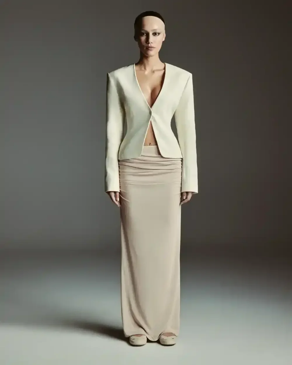 Пиджак белый джинсовый