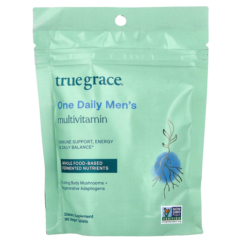 True Grace, One Daily Men's Multivitamin, 90 Vegan Tablets