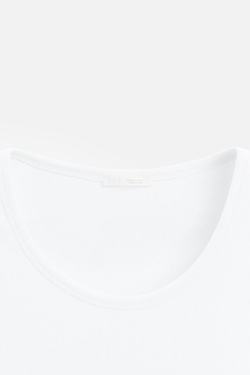 ZARA МАЙКА БЕЗ РУКАВОВ В РУБЧИК, БЕЛЫЙ