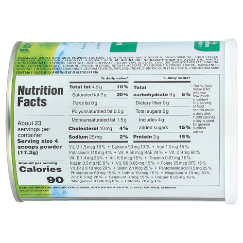 Holle, Напиток из козьего молока, для детей от 1 года, 400 г (14,1 унции)