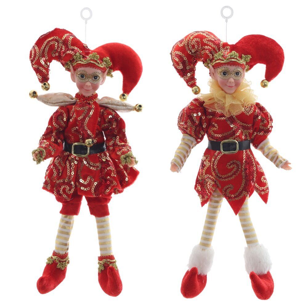 GAEM Игрушка набивная подвесная "Эльф", L13 W5 H26 см, 2в.