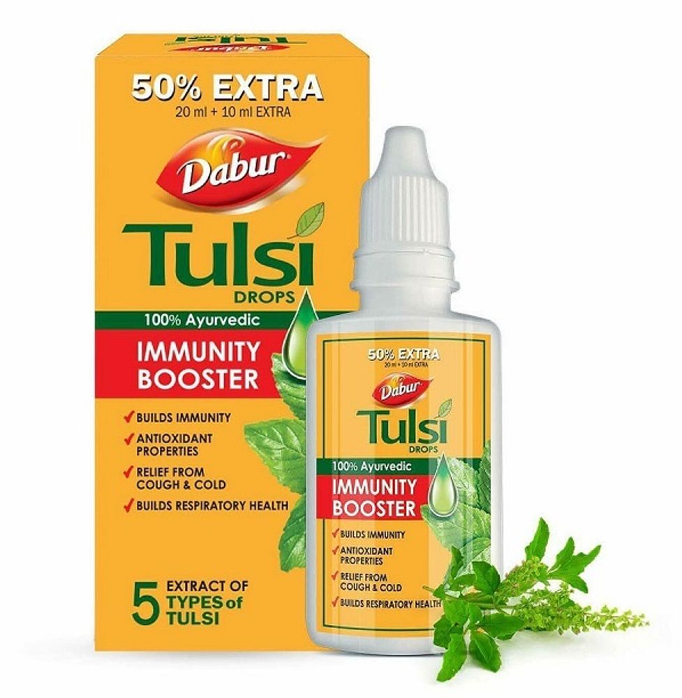 Капли Dabur Tulsi Тулси (Туласи) Immunity Booster 30 мл