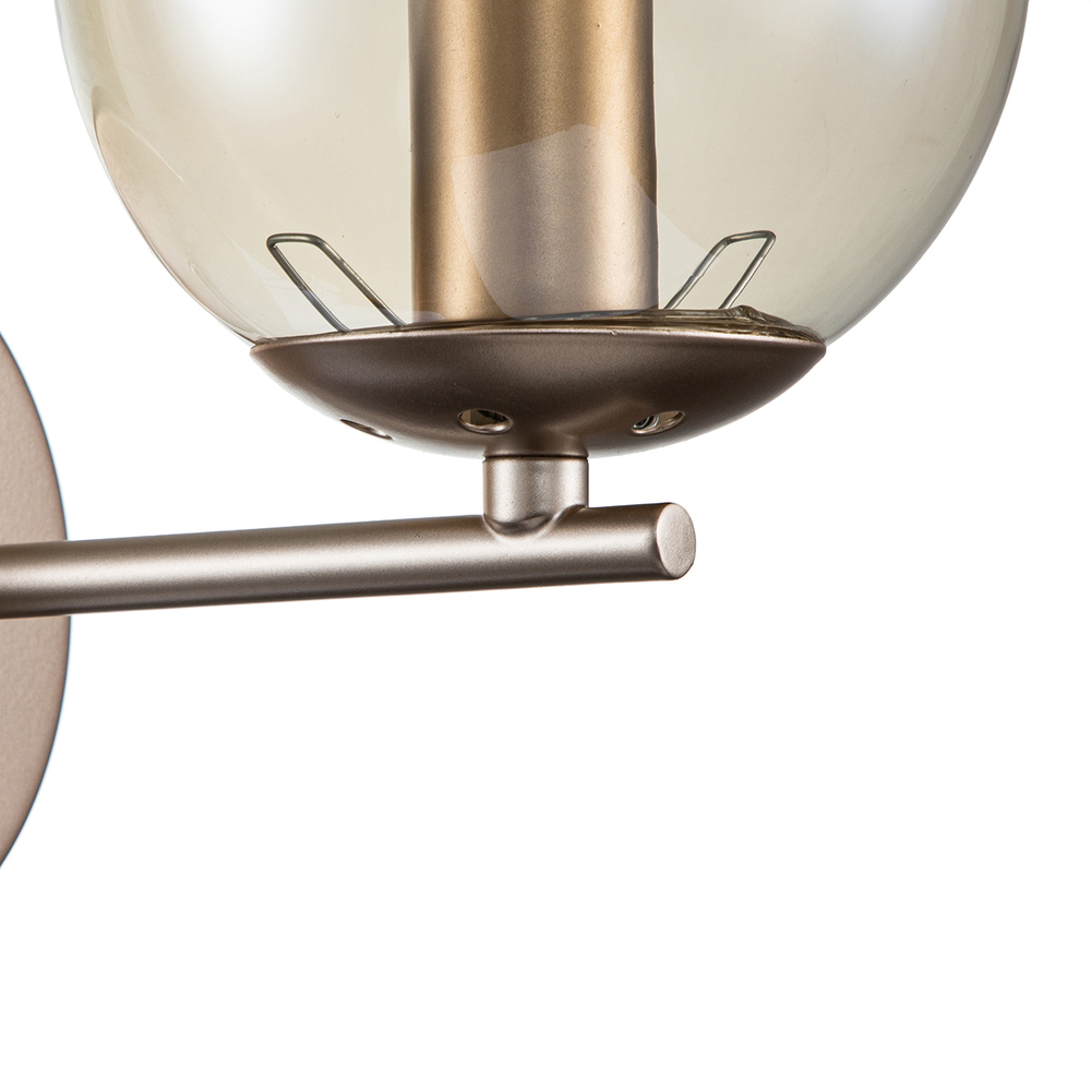 Настенный светильник 1x40Вт E14, металл/стекло, золото