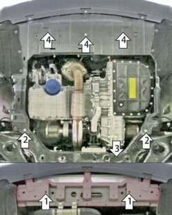 Защита для DFSK ix5, FENGON ix5 (2023-) MOTODOR.78609