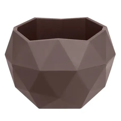 Кашпо для цветов пластиковое 2,5л d-21,8см «Топаз» Мокко