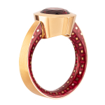 Кольцо с Гранатом, Эмаль, R0178-22/17