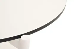 "Диего" журнальный стол из HPL 120х60 H40, каркас белый муар, цвет "молочный"