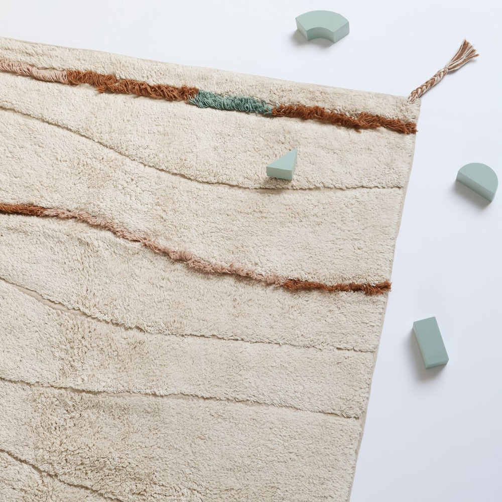 Стираемый коврик Nattiot Serena L (135 Х 190 см), хлопок, бежевый