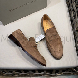 Мужские лоферы Brunello Cucinelli коричневого цвета