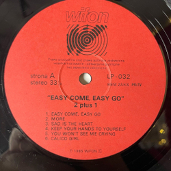 Винтажная виниловая пластинка LP 2 plus 1 Easy Come, Easy Go (Польша 1981)