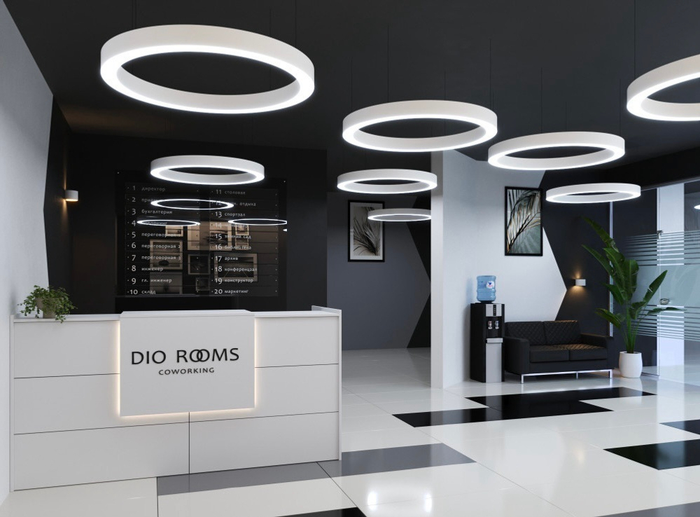 Подвесной LED светильник кольцевой OREOL-1800 145Вт 4000К 12325Лм белый 1800х1800х100мм DARKLUM