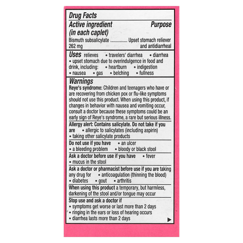 Pepto Bismol, субсалицилат висмута, 40 капсул (131 мг в 1 капсуле)