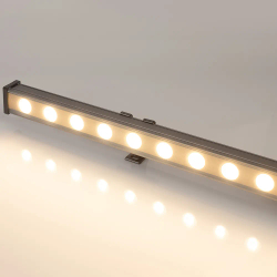 Линейный прожектор AR-LINE-1000-24W Warm2700 (GR, 15x60 deg, 230V) (Arlight, IP65 Металл, 3 года) 051751