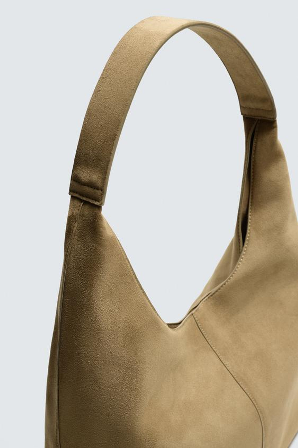 ZARA ОДНОТОННАЯ СУМКА-ШОПЕР, ПЕСОЧНО-КОРИЧНЕВЫЙ