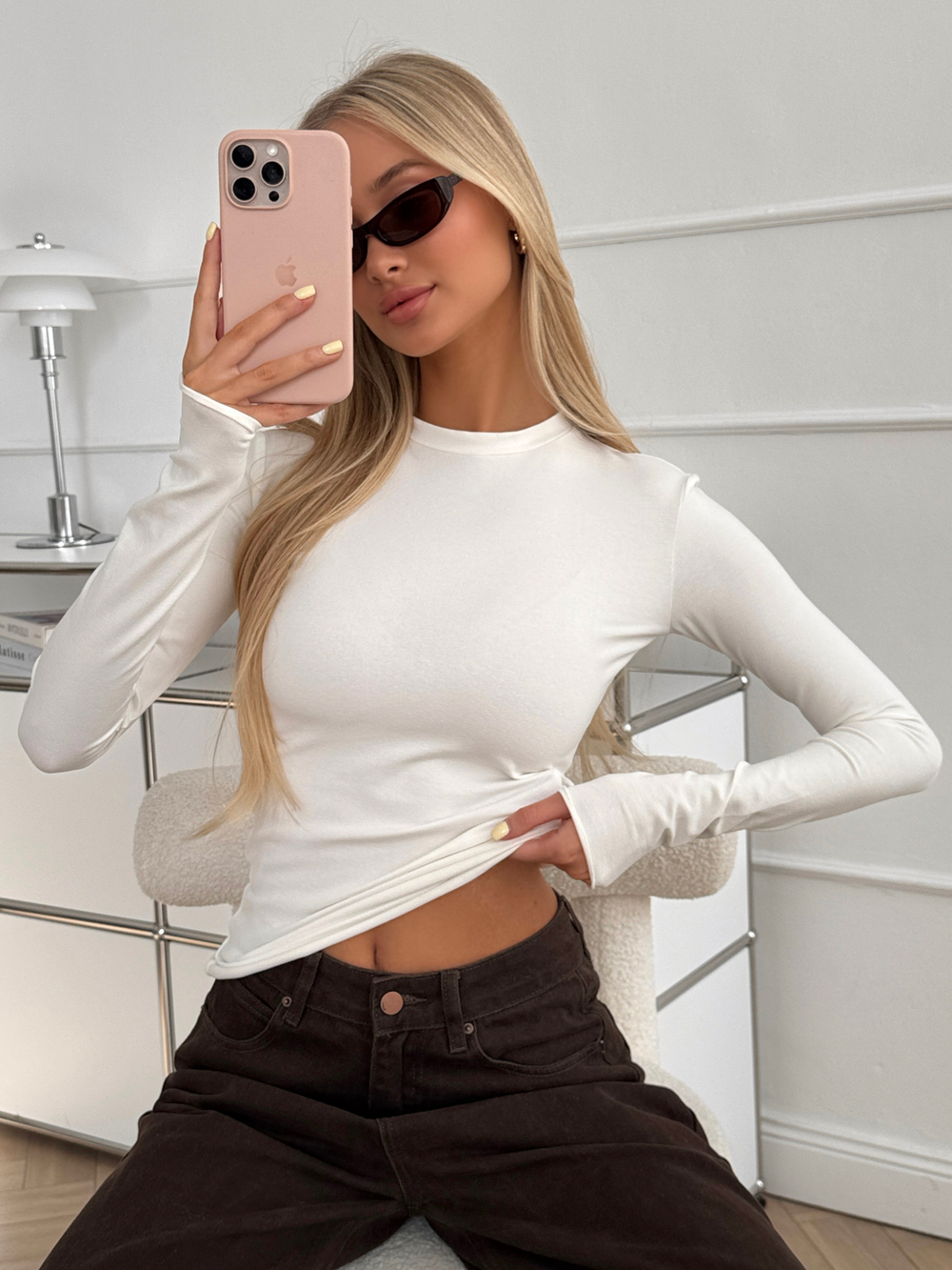 Лонгслив облегающий