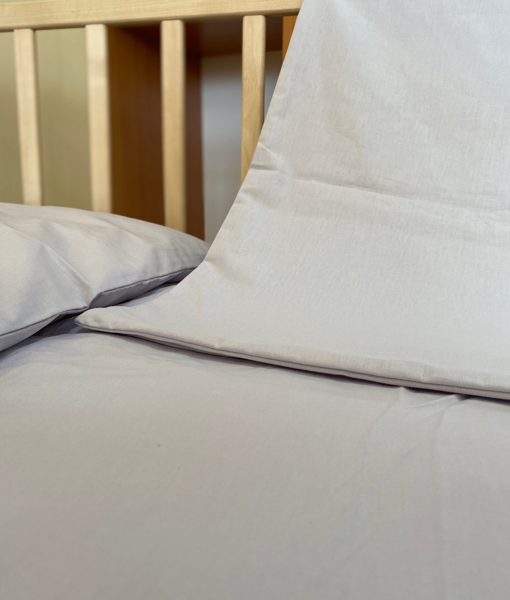 Комплект постельного белья 3х предметный (гладкокрашенный поплин) серый