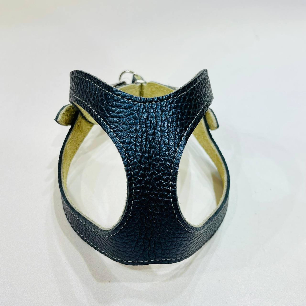 9306 Шлейка кожаная "Перламутр" / PREMIUM