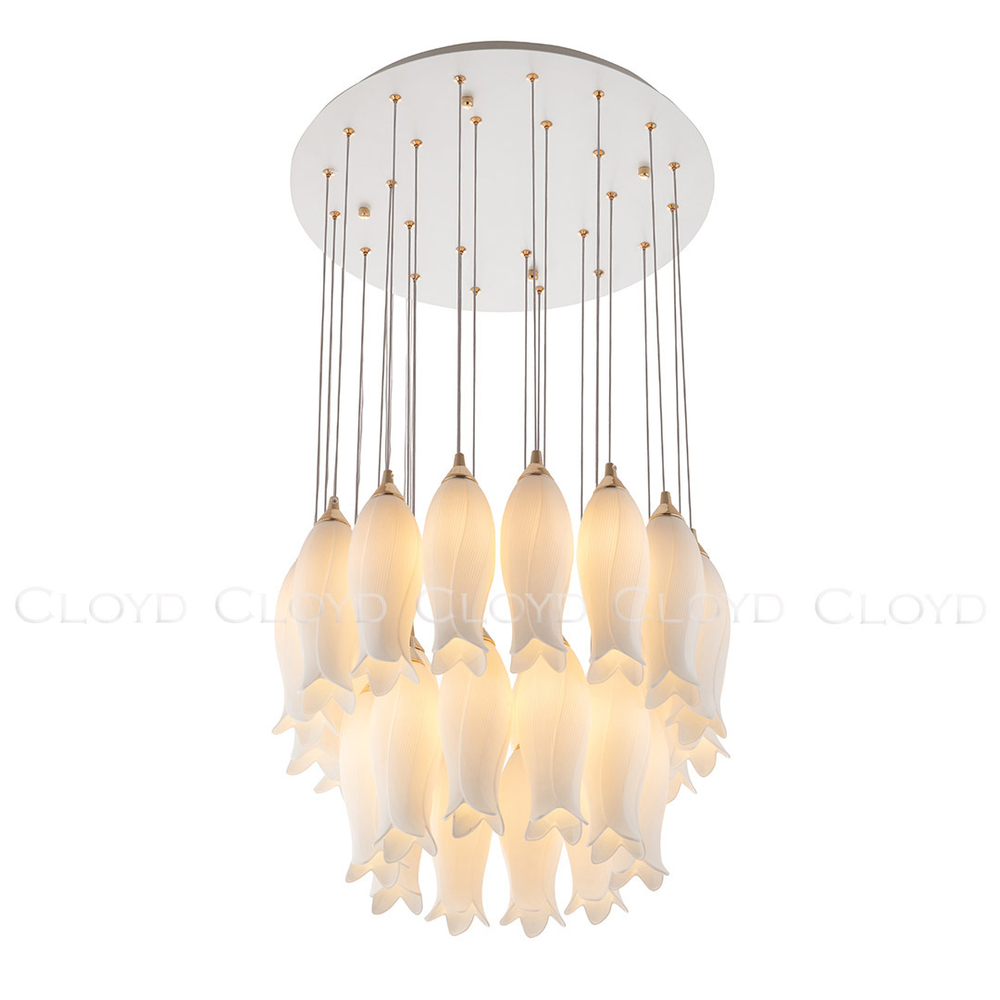 Люстра Cloyd ARGANA C26 / Ø50 см - керамика - белый (арт.10806)