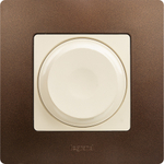 Диммер поворотно-нажимной универсальный LED 300Вт без нейтрали - слоновая кость ETIKA Legrand