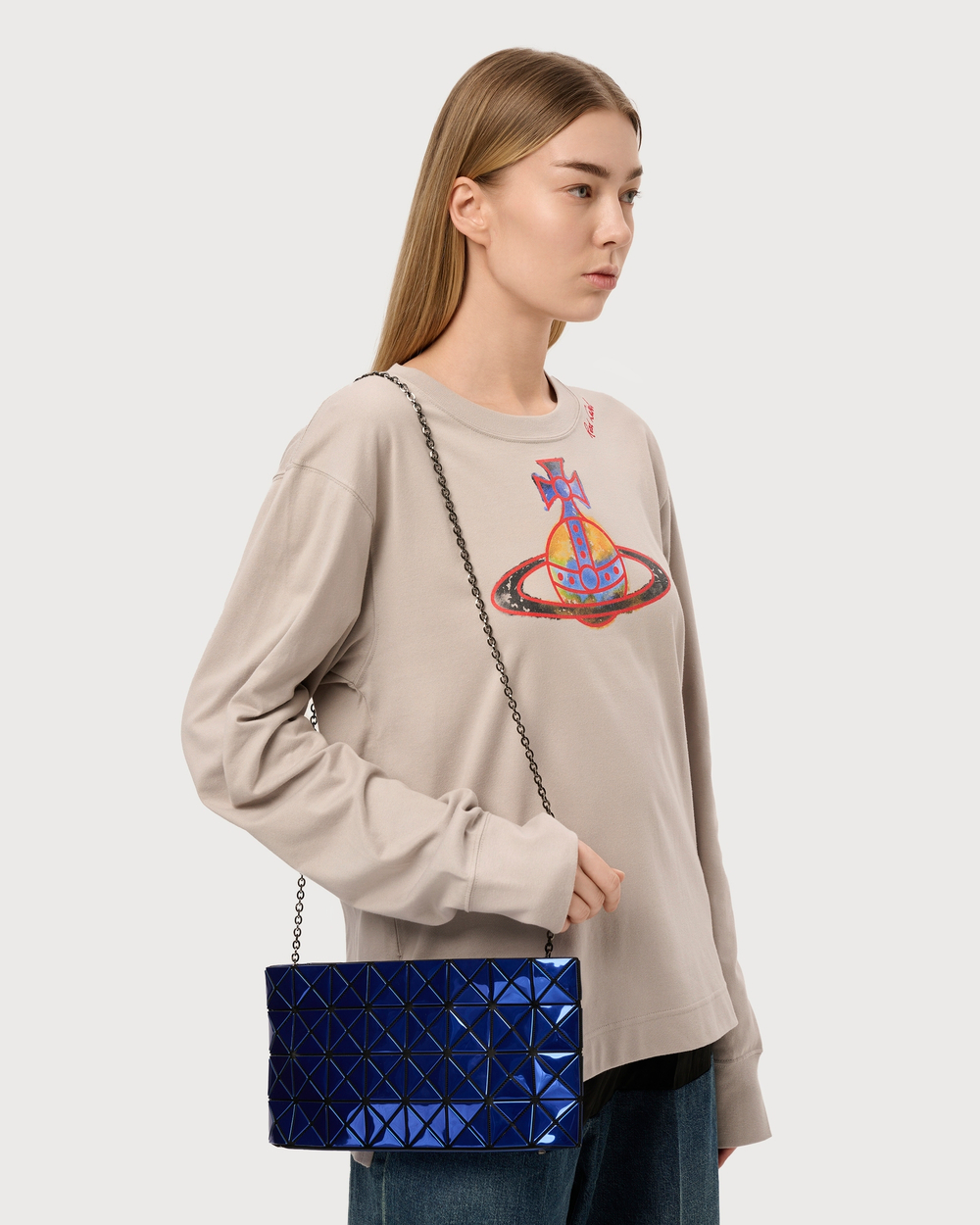 BAO BAO ISSEY MIYAKE КЛАТЧ PLATINUM-1 СИНИЙ