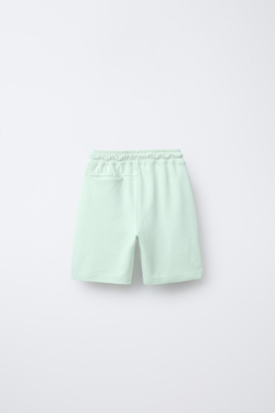 ZARA ШОРТЫ-БЕРМУДЫ В СПОРТИВНОМ СТИЛЕ, ЦВЕТ МОРСКОЙ ВОЛНЫ