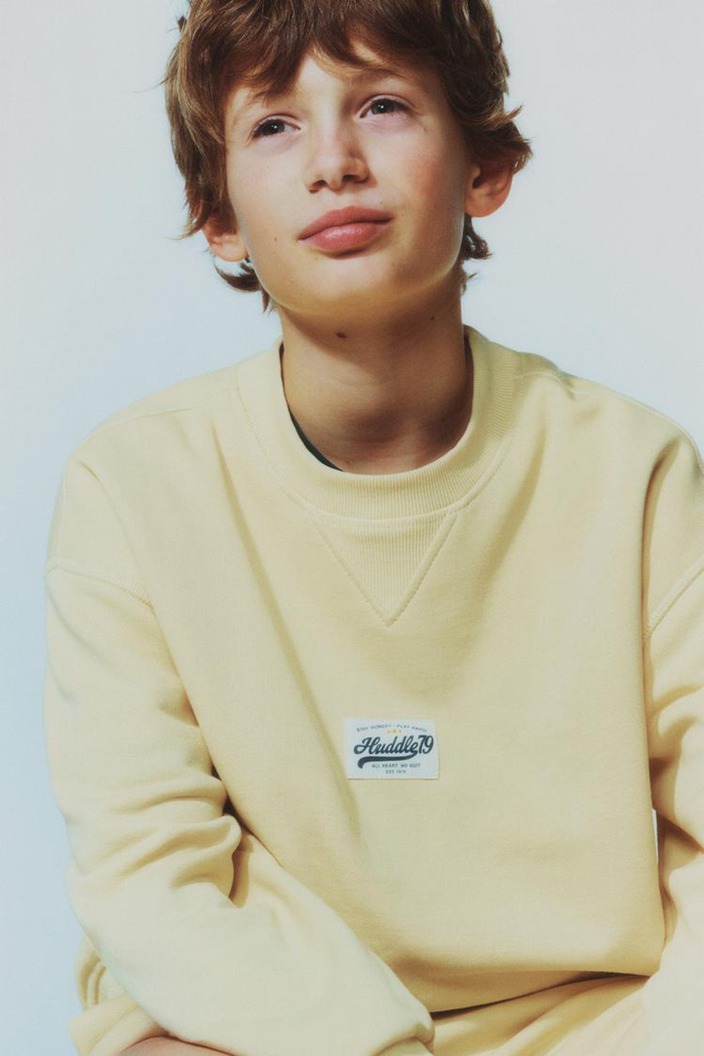 ZARA ТОЛСТОВКА JOGGING С НАДПИСЬЮ, ЖЕЛТЫЙ