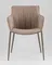 Стул Твигги велюр бежевый, каркас бежево-серый
