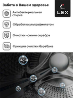 Стирально-сушильная машина LEX LWM10714LUXIDD