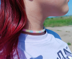 Чокер из бисера с подвеской by A.S.