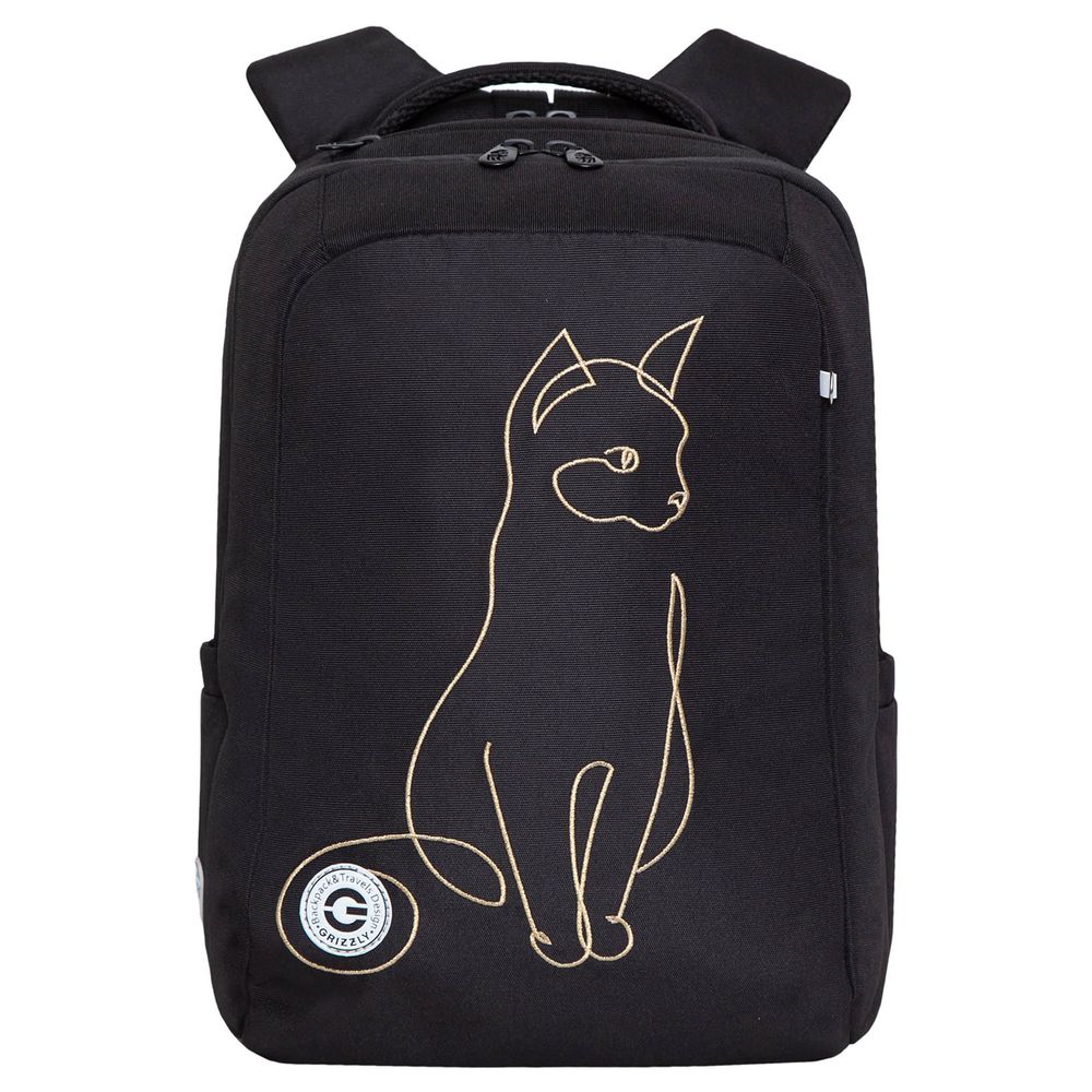 Рюкзак Grizzly, 26*39*17см, 2 отделения, 1 карман, анатомическая спинка, черный