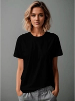 Футболка однотонная базовая хлопок унисекс Баракаттекс