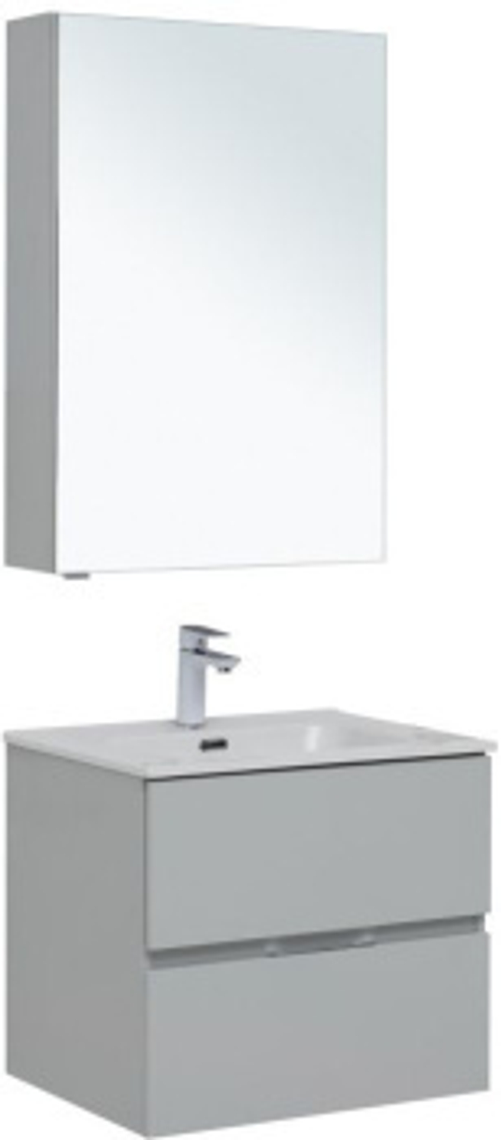 Мебель для ванной Aquanet Алвита New 60 2 ящика, серый