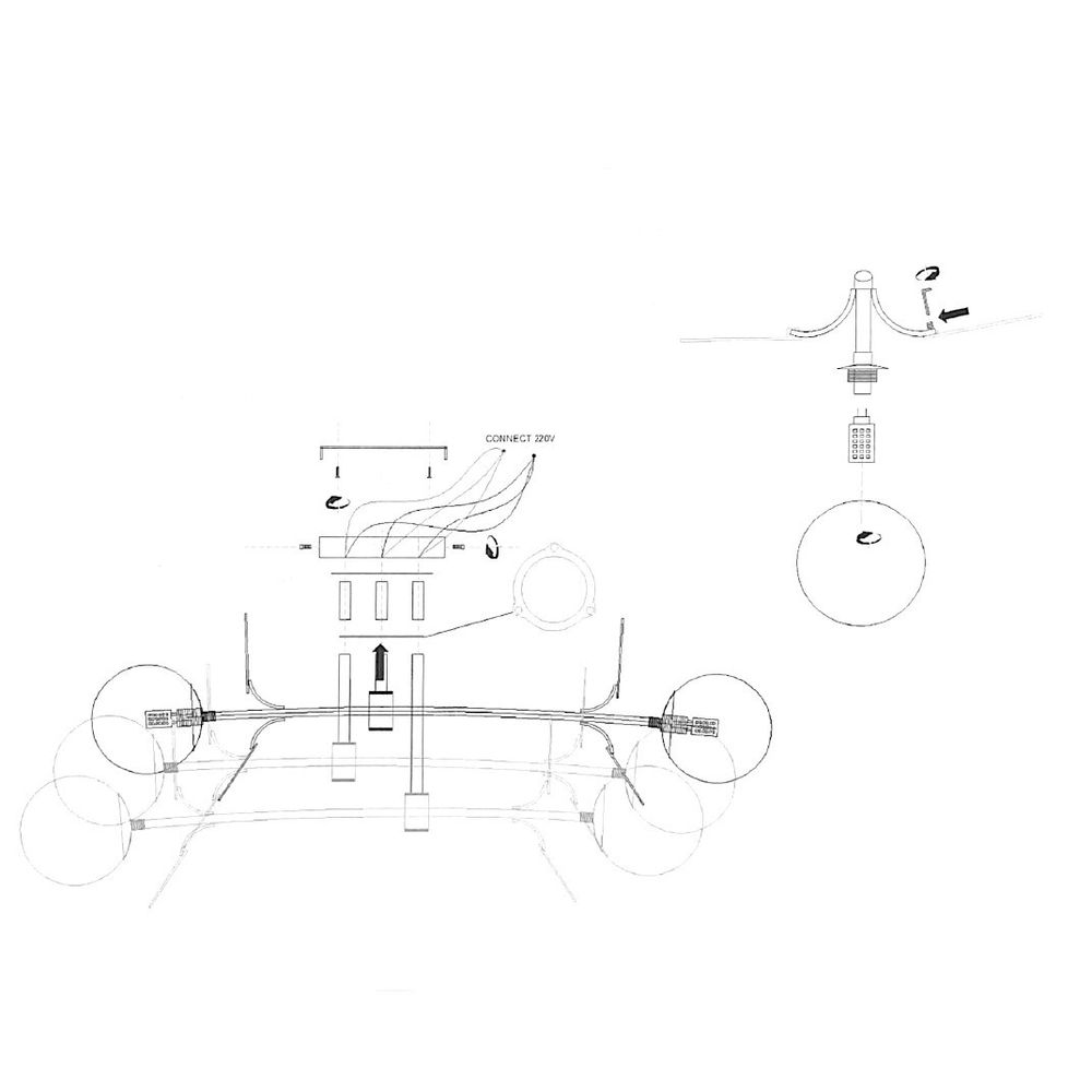 Потолочная Люстра Light Of Matisse B D80 Black Multicolor By Imperiumloft