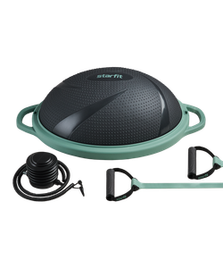 Полусфера "BOSU" GB-503 с эспандерами, с насосом, серый/зеленый