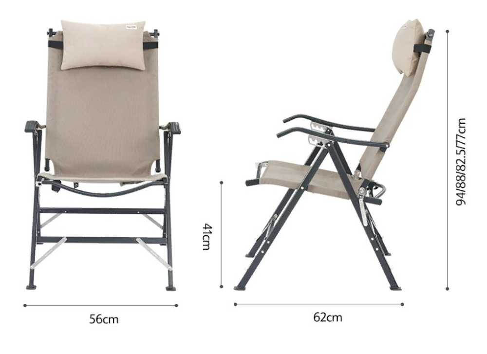 Кресло туристическое Naturehike TY10, складное, хаки, до 120 кг