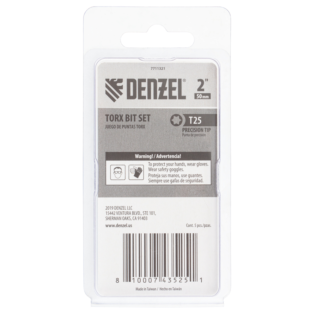 Бита T25x50, 5 шт. Denzel