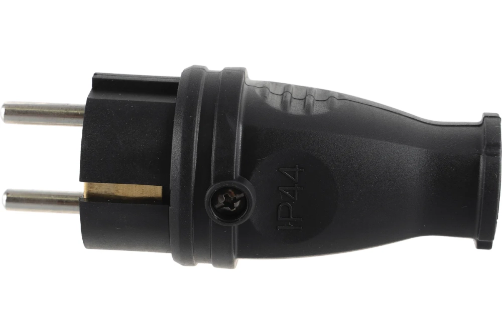 SmartBuy Вилка SBE-16-P07-R, прямая каучуковая 230В, 2P+PE, 16A, IP44