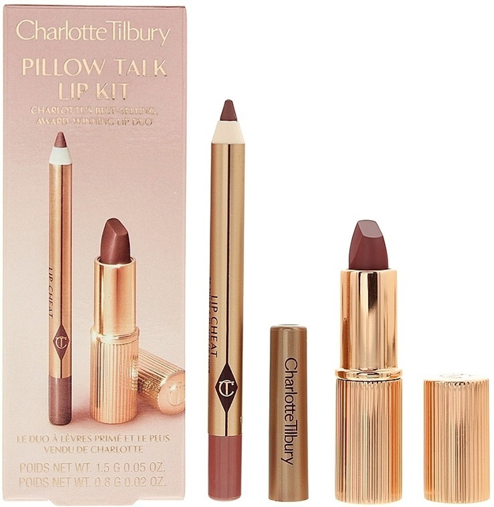 Charlotte Tilbury Pillow Talk Lip Kit  (K.I.S.S.I.N.G. Fair)  Набор для губ (карандаш и помада)