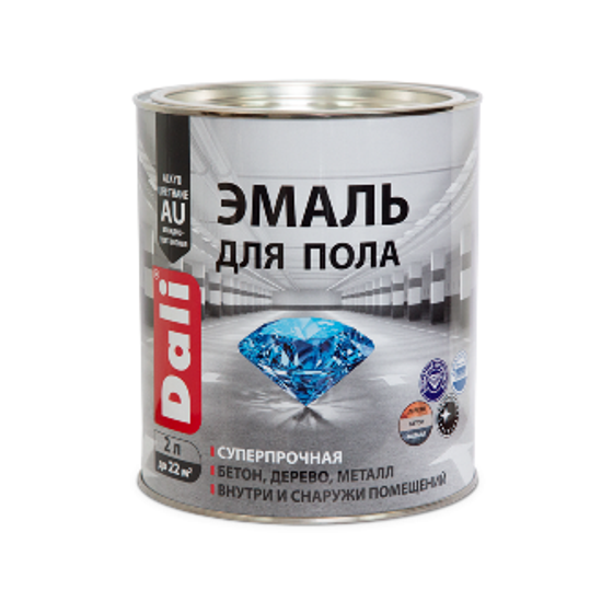 Эмаль Dali для пола серая 2л Рогнеда