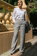 Брюки Брайн (серые/клетка) Б14105-34М LT Collection