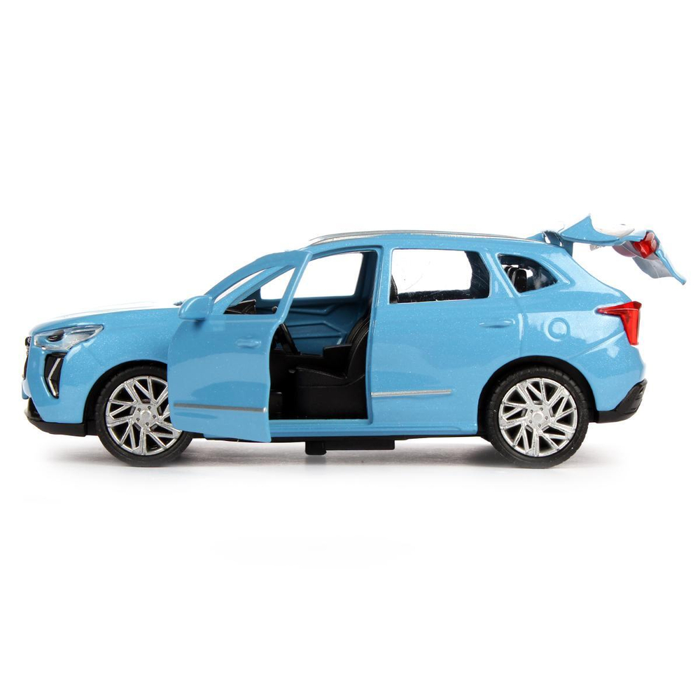 Модель ин. мет. "Haval Jolion" 12см, двери, багаж, синий, коробка JOLION-12-BU (Технопарк)