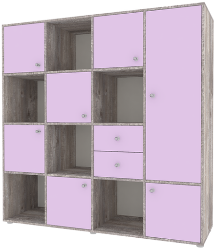 Стеллаж КарИВи Джери 2 Бетон Ирис