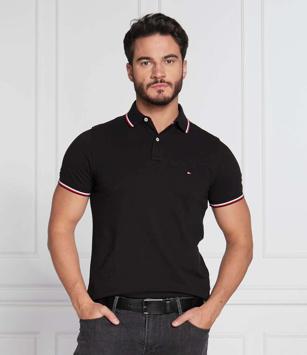 поло tipped Tommy Hilfiger - черный(MW0MW13080)