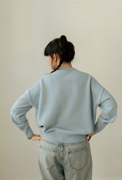 Джемпер Л.Т., 100% шерсть ягнёнка, цвет серо-голубой.