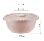 Миска круглая 3л. с крышкой М1316