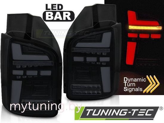 Фонари задние VW T5 04.03-09 BLACK SMOKE FULL LED SEQ INDICATOR